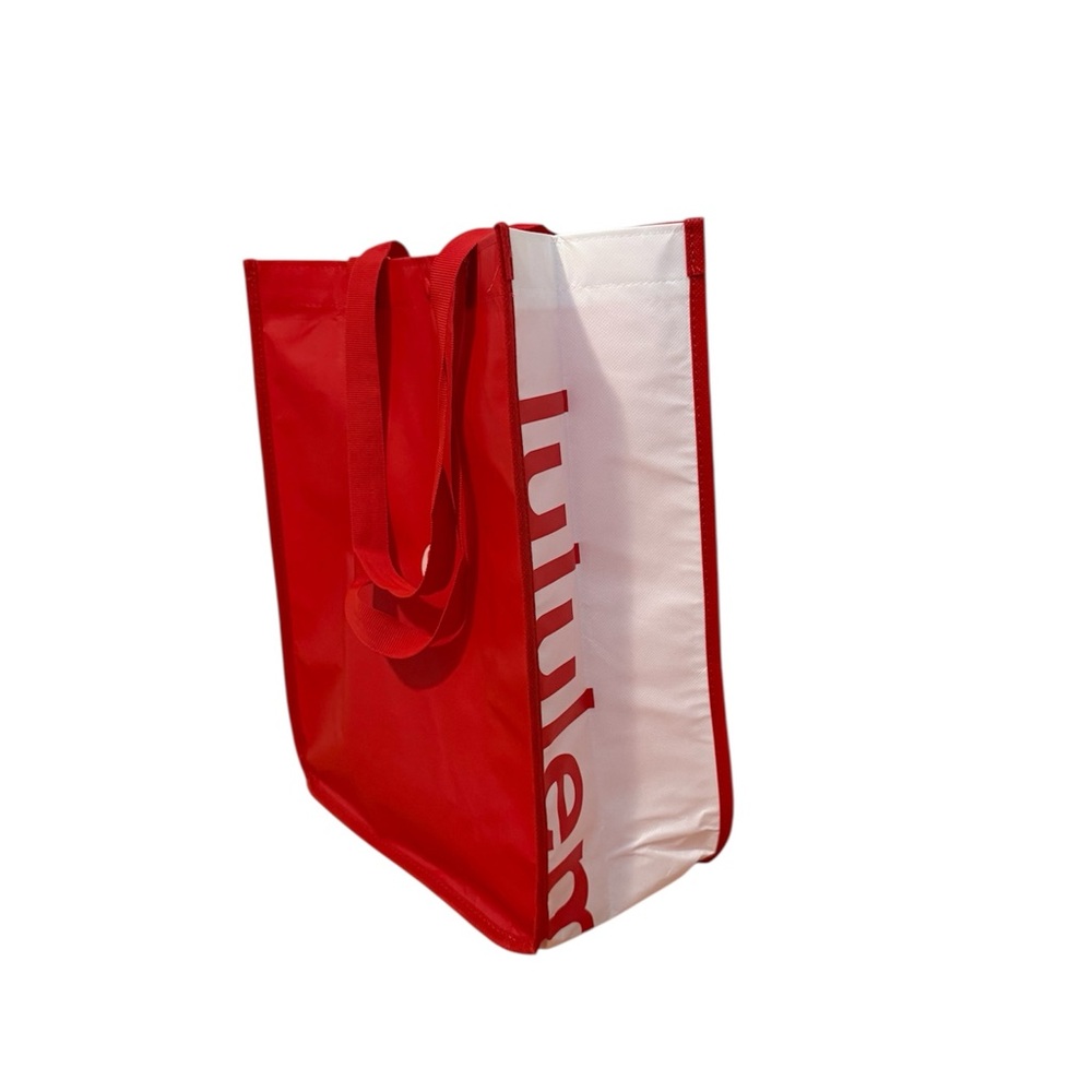 Lululemon Athletica Red and White Reusable Bag - Picture 6 of 8